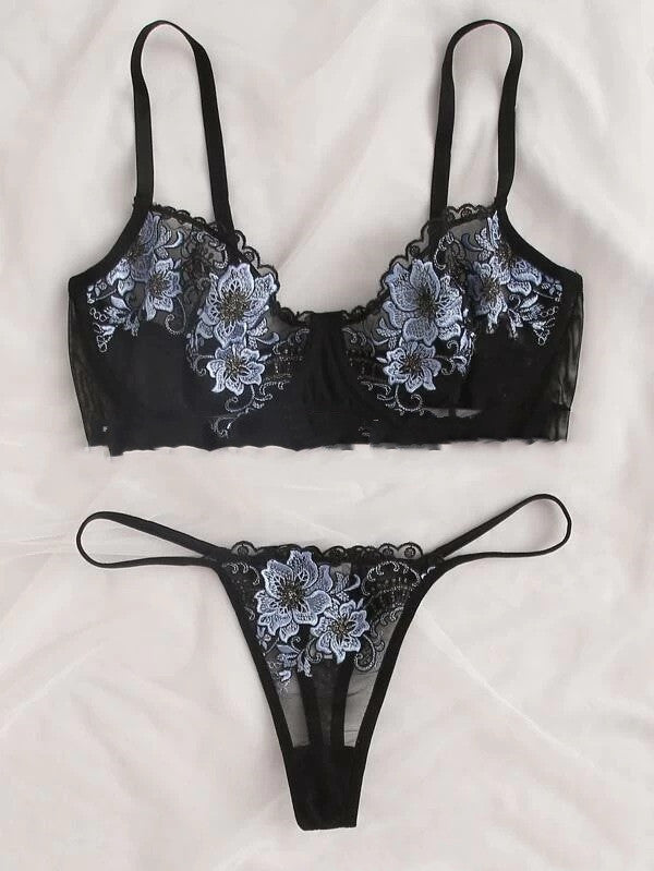 Embroidered Lace Sexy Lingerie