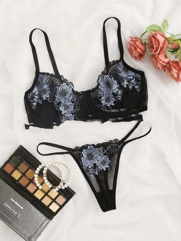 Embroidered Lace Sexy Lingerie