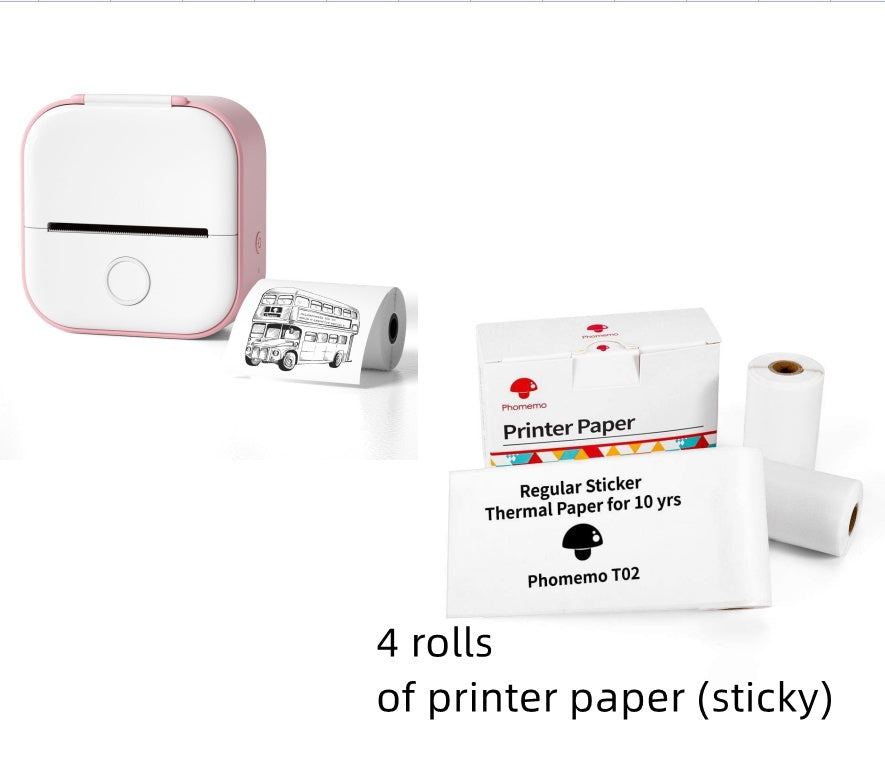 Portable Mini Thermal Label & Photo Printer