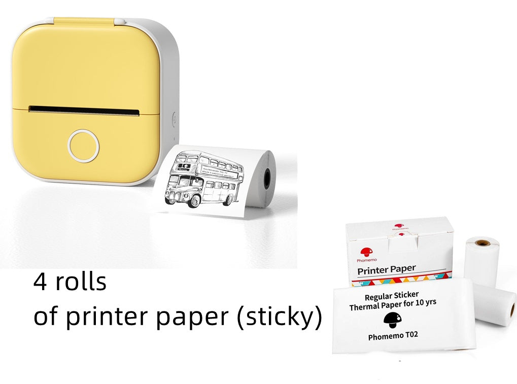 Portable Mini Thermal Label & Photo Printer