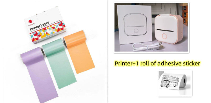 Portable Mini Thermal Label & Photo Printer