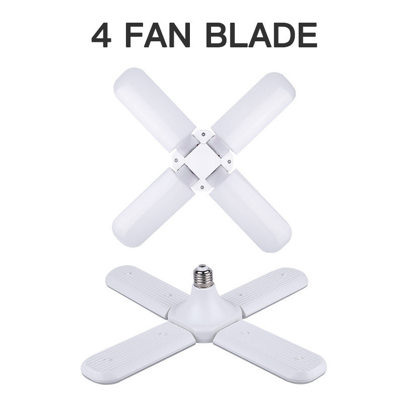 New LED Three-leaf Light Four-leaf Fan Light Foldable