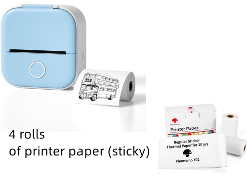 Portable Mini Thermal Label & Photo Printer