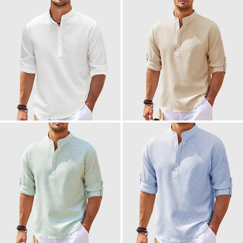 Men's Stand Collar Casual Shirt