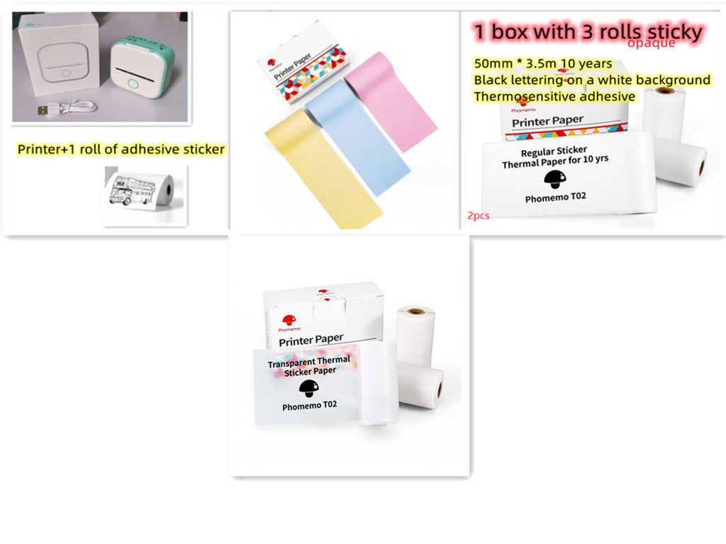 Portable Mini Thermal Label & Photo Printer