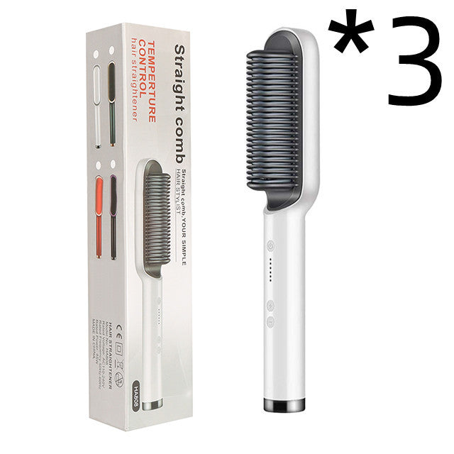 2-in-1 Hair Straightener & Curling Brush