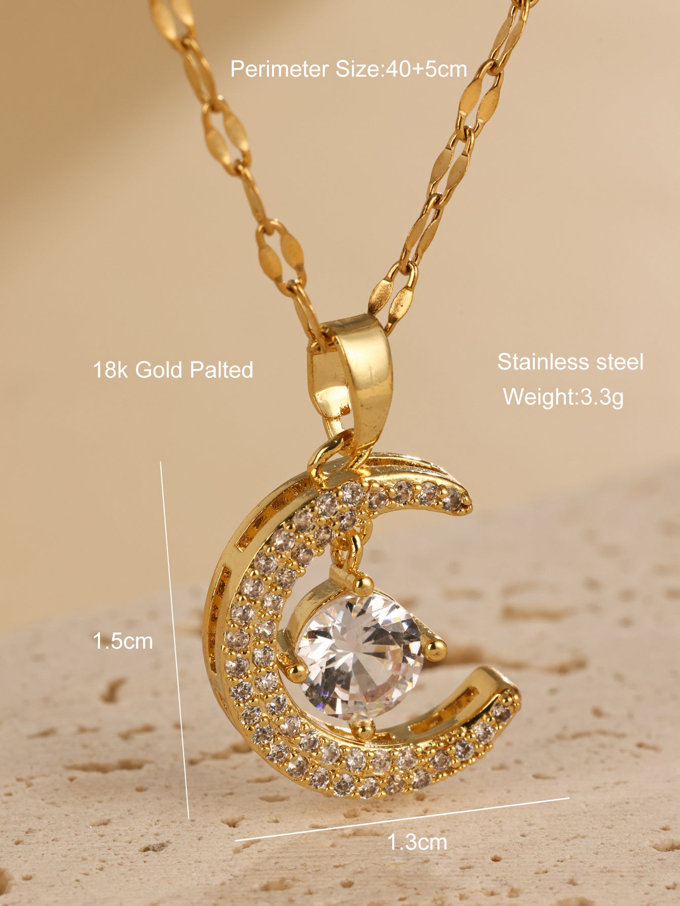 Moon Heart Luxury Necklace