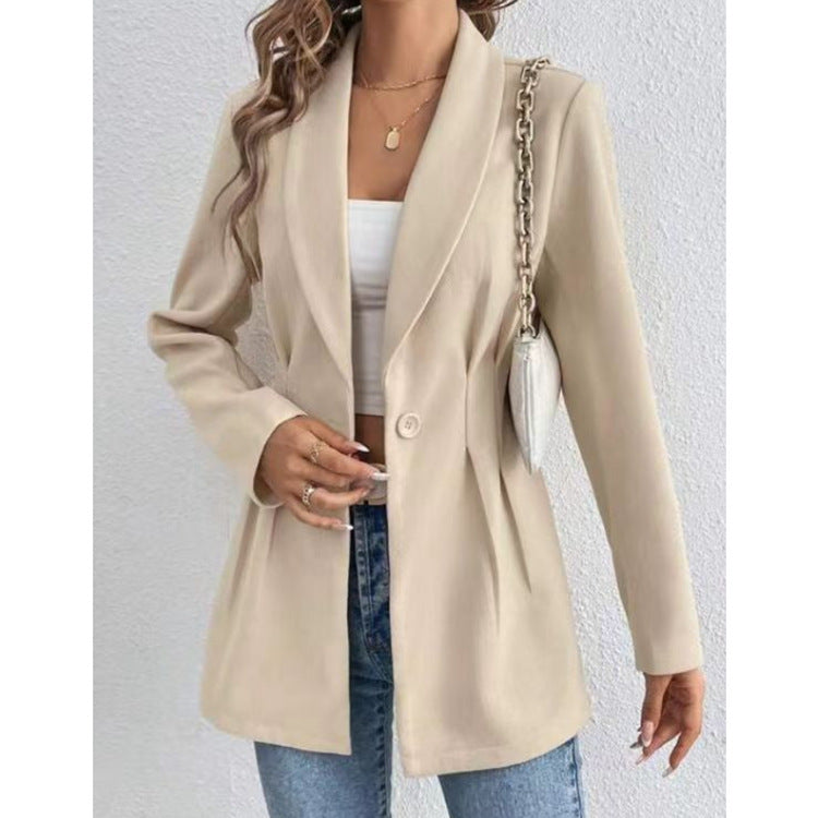 Spring NEW Long Sleeve Slim Fit Woolen Women's Coat