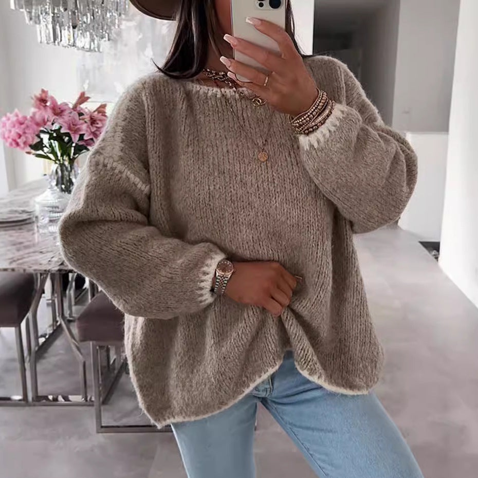 Women's Pullover Long Sleeve Casual Sweater