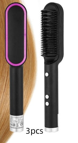 2-in-1 Hair Straightener & Curling Brush