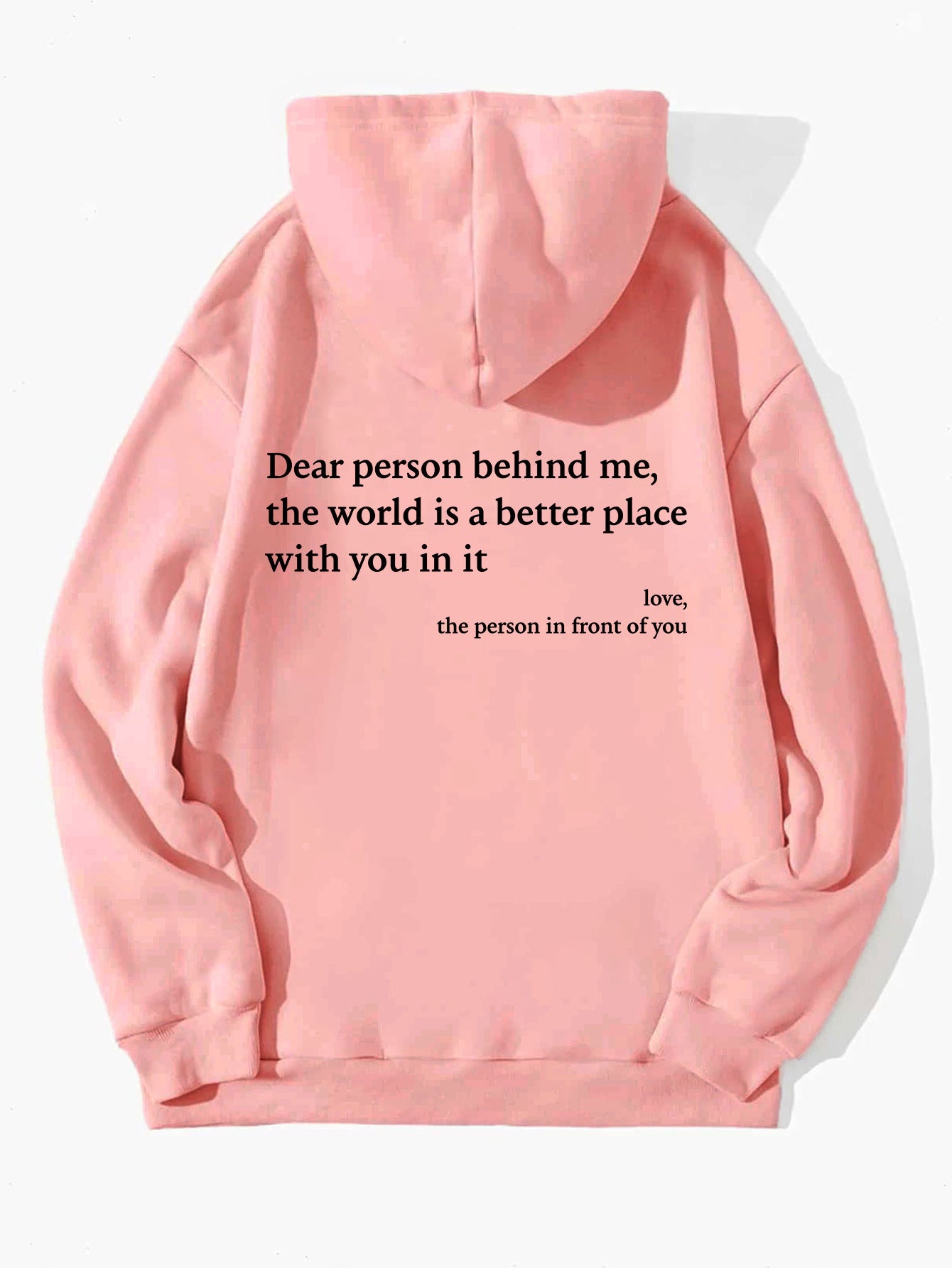 Plush Letter Print Hoodie