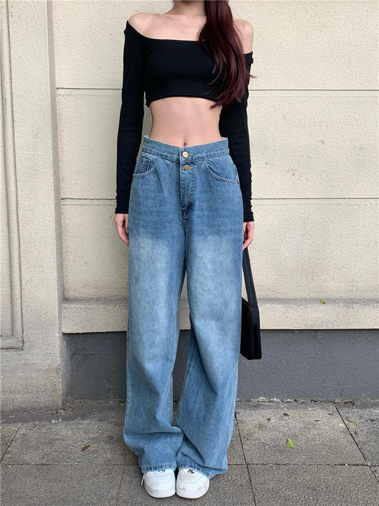 Women's Design Straight Jeans Summer