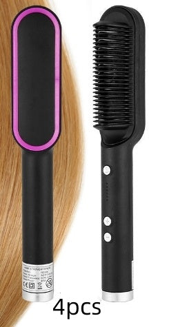 2-in-1 Hair Straightener & Curling Brush