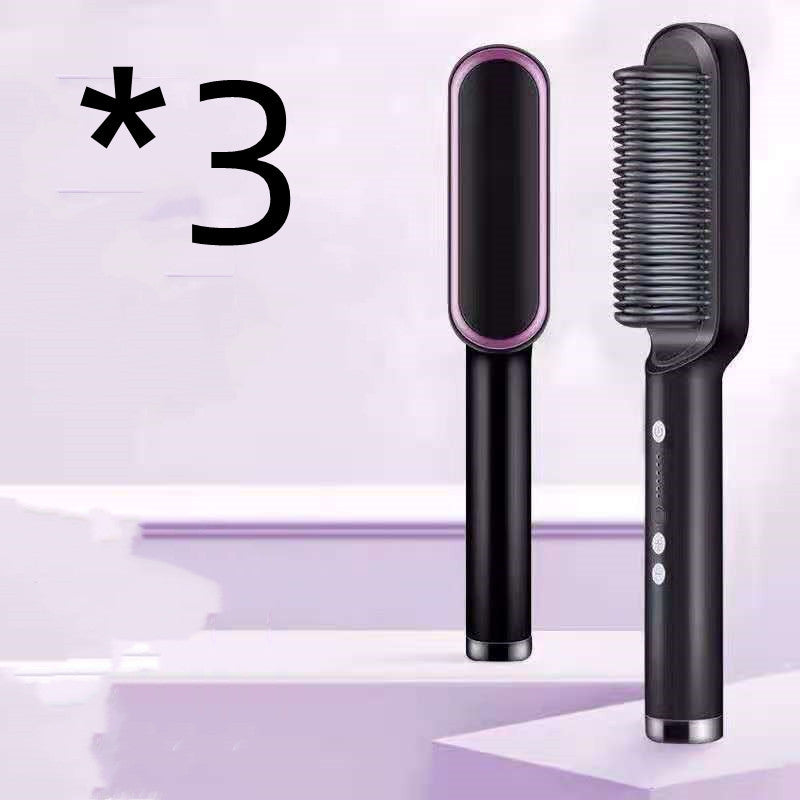 2-in-1 Hair Straightener & Curling Brush