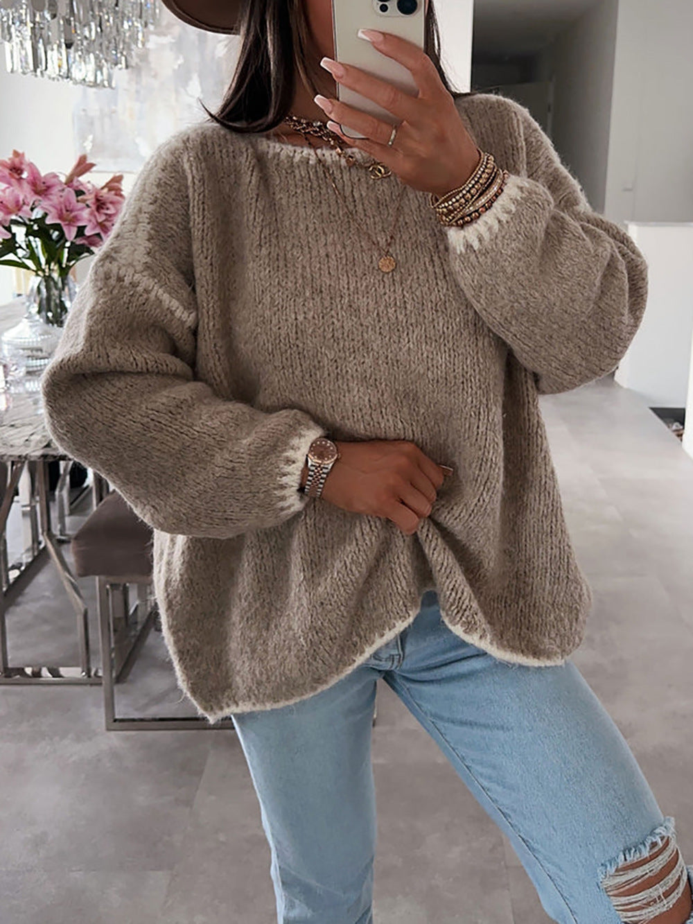 Women's Pullover Long Sleeve Casual Sweater